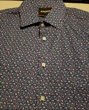 Bonobos Men's Stretch Standard Fit Long Sleeve Floral Shirt Size 17/35 Worn Once