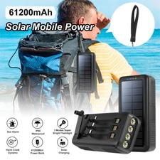 61200mAh Portatil Cargador LED Solar Universal Para Celulares Bateria De Celular
