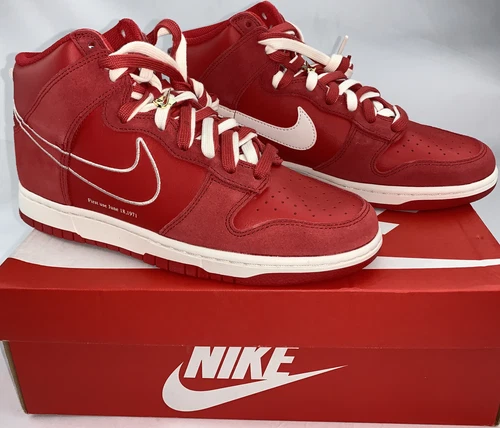 Nike Dunk High First Use University Red Sail DH0960-600 Men's Size 9