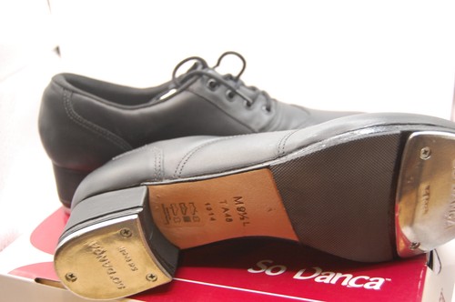 NIB So Danca Willow TA48 Leather Oxford Tap Shoe M Black 9.5 L NIB - Picture 7 of 11