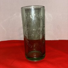 Property of Coca-Cola Bottling Atlanta GA 16oz Thick Green Glass Tumbler 2009