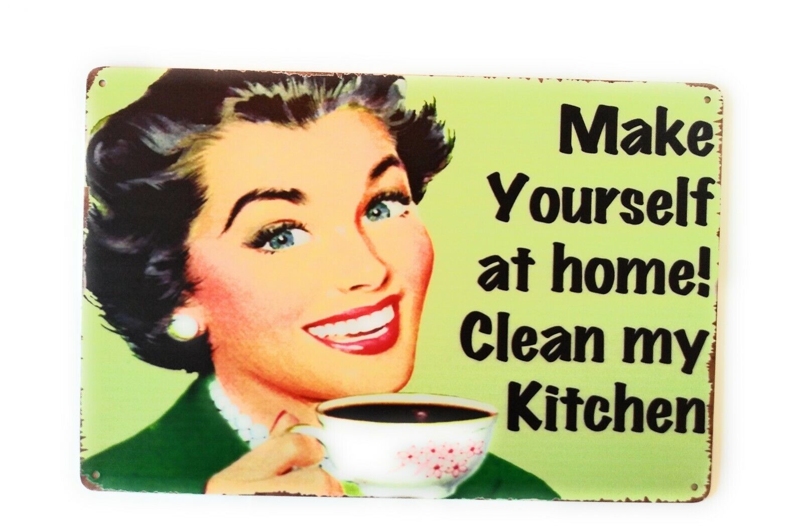 Clean Kitchen Sign - Funny Kitchen Wall Hanging - Hand Painted