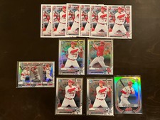 2021 Bowman Nolan Gorman lot (12)Mojo Refractor x2 Chrome Insert Base Cardinals