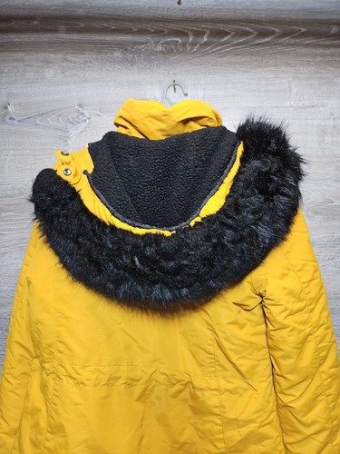 SUPERDRY JPN Everest Mountain Parka Expedition Coat,Fur Hooded Top, Mustard Sz M - Picture 13 of 15