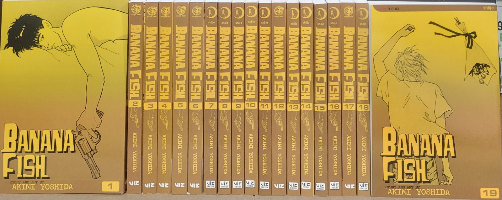 Banana Fish Manga volúmenes 1-19 conjunto completo nuevo auténtico Viz Media