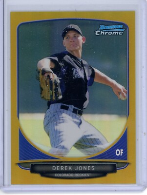 2013 Bowman Chrome Derek Jones BCP169 Gold Refractor 17/50 Colorado Rockies