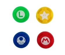 4X Silicone Thumb Grips Caps Luigi Toad Button Cover Nintendo Switch Joy