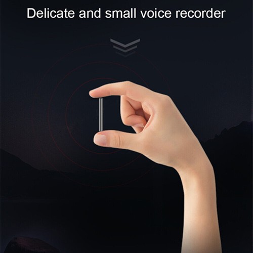 8GB Ultra-thin Portable Digital Voice Activated Mini Recorder MP3 Player Black - Picture 3 of 6