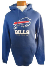 NWT NFL Team Apparel Buffalo Bills Mens Primary Logo P/O Hoodie S Royal MSRP 60