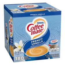 Nestle Coffee-Mate Coffee Creamer Liquid Creamer Singles, French Vanilla, 180 ct