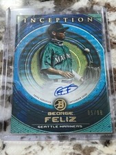 2022 Bowman Inception Auto GEORGE FELIZ  BLUE /99 SP Team Color Match