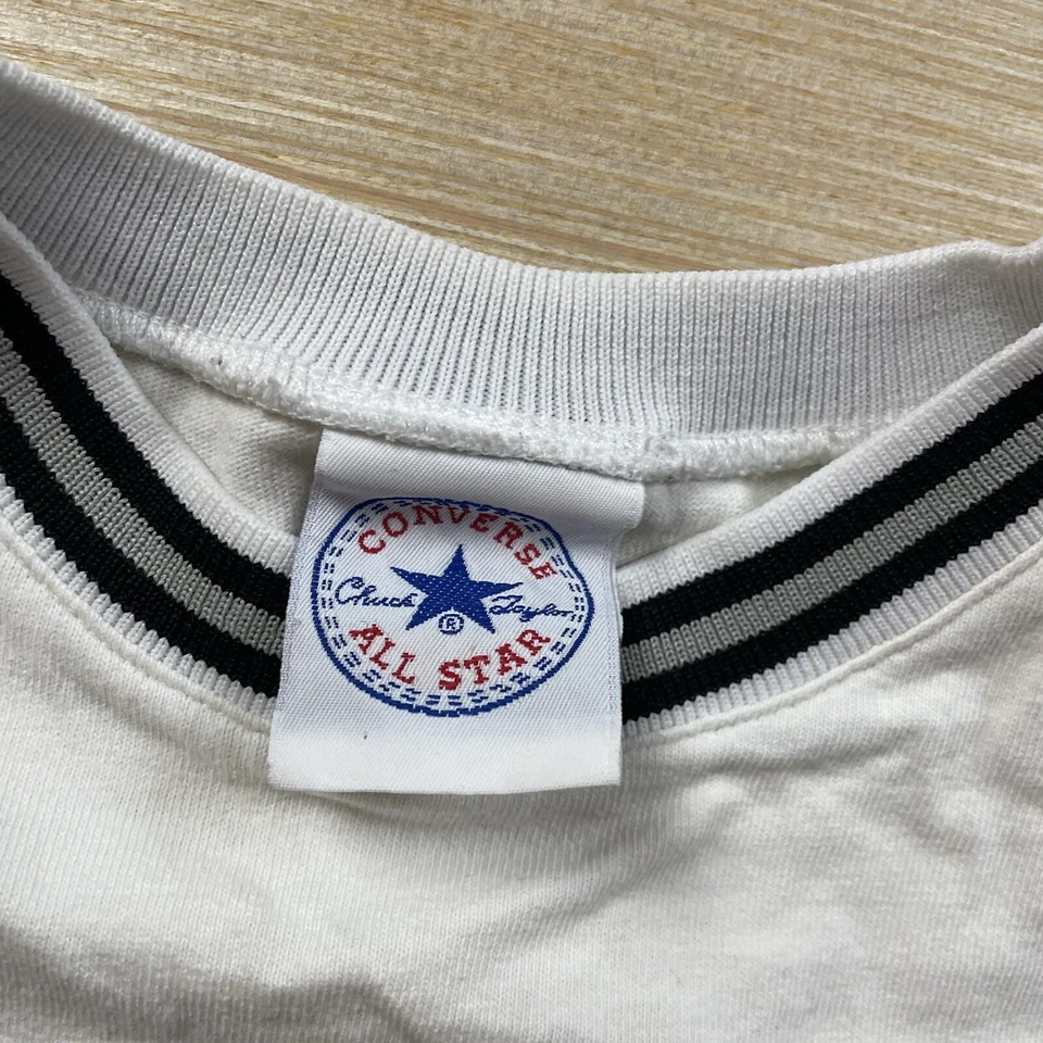 Camiseta Vin Tags Años 90 Converse Chuck Taylor Rayas Hecha en EE. UU. All Star S Foto 3 de 4