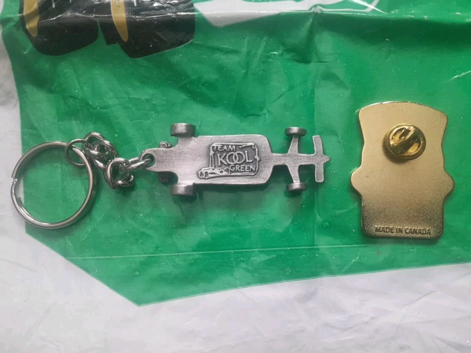 LLAVERO VINTAGE TEAM KOOL GREEN Paul Tracy, PIN DE SOLAPA, hojas promocionales y 4 bolsas Foto 3 de 4