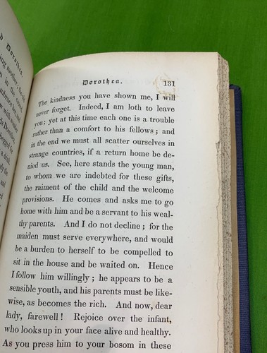 GOETHE 1854 Hermann and Dorothea ex-lib book translated to ENGLISH Riker Thorne - Picture 10 of 12