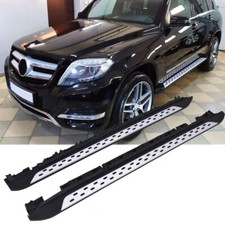 Passt f&uuml;r Mercedes X204 GLK 2008-2015 Alu Trittbretter mit Anti-Rutsch Noppen...