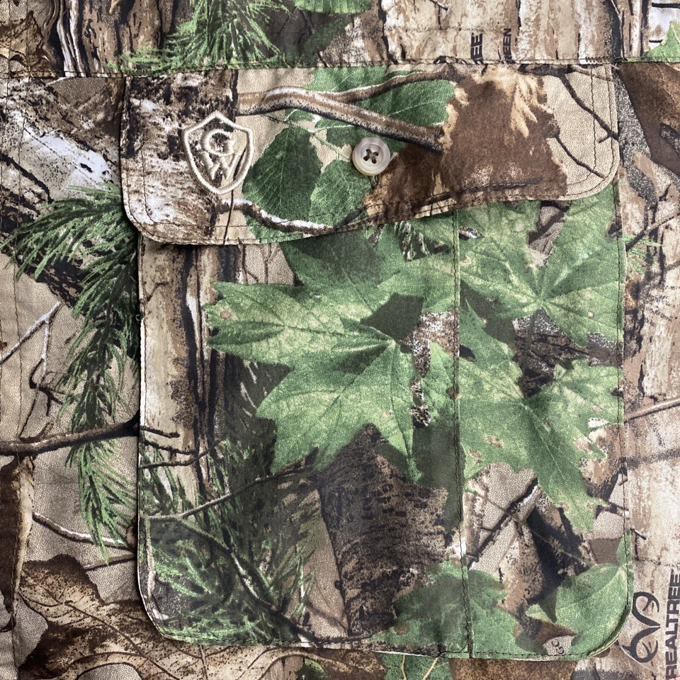 Game Winner Long Sleeve Button Up T-Shirt Mens 2XL  XXL  Camo Lightweight EUC - Image 3 of 4