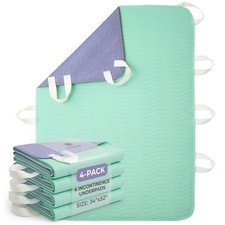 Reusable Positioning Bed Pads for Elderly Adults with 8 Handles 4 Pack 34  x52...