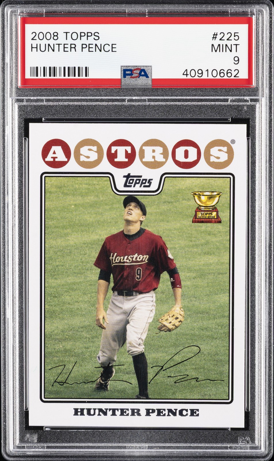 2008 TOPPS #225 HUNTER PENCE PSA 9
