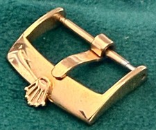 ROLEX 18mm Yellow 18k GOLD Plate Buckle Hammer Marked ACIERINOX ROLEXSA 1995