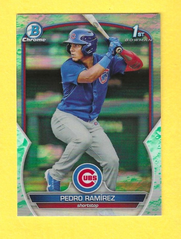 2023 Bowman Chrome Pedro Ramirez #BCP-2 Lunar Glow Refractor-CUBS Rookie RC