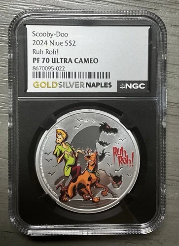SCOOBY DOO 2024 1oz SILVER Niue S$2 PF70 ULTRA CAMEO NGC GSN