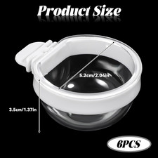 6 Pack Detachable Transparent Bowls Convenient Hanging Seed Water Feeder Bird...