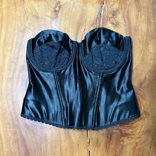 Vintage Maidenform Rendezvous Bustier Lingerie Top Model Bra 38B Satin Y4-2