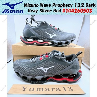 Mizuno Wave Prophecy 13.2 Dark Gray Silver Red D1GA260503 Men's Size