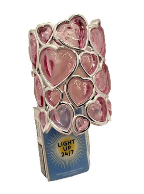 Bath & Body Works Valentine's Pink Crystal Hearts Nightlight Wallflower Plug-In