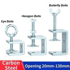 C Clamps Galvanized Steel for Mounting Metal U Clamps Working Small Desk Clamp