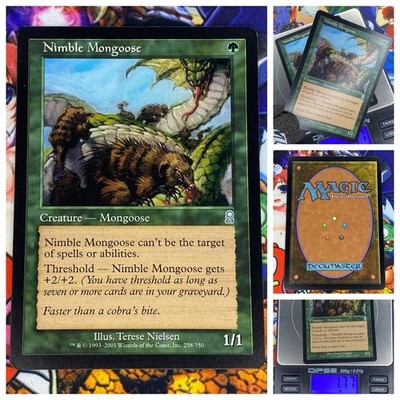 MTG Nimble Mongoose     NM Magic TCG Odyssey 2001 Vintage OG Green Staples