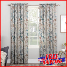WINDOW FLORAL PRINT CURTAIN Light Filtering Polyester Room Darkening Sheets