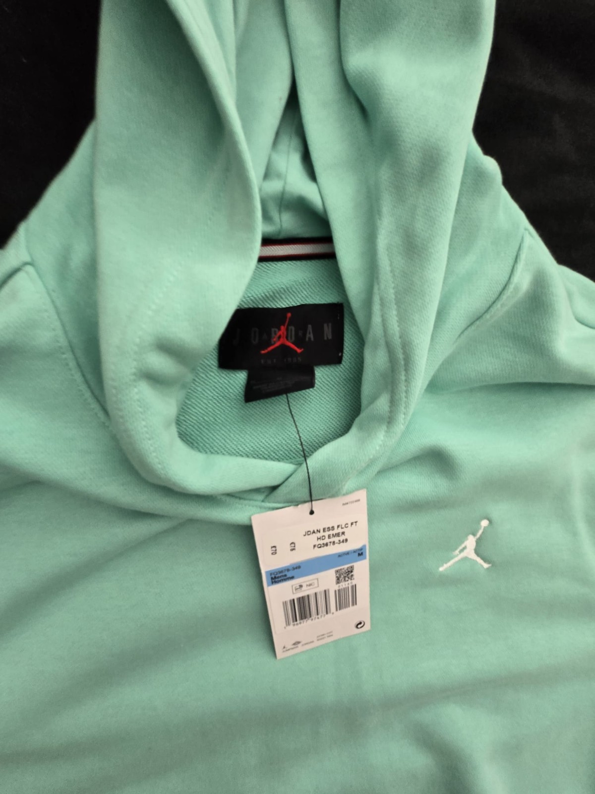 Men's Jordan Essentials Hoodie - Green - BNWT - £70 RRP image 4