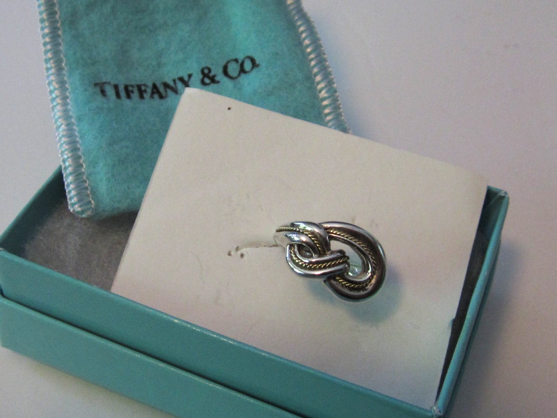 Tiffany & Co Silver 925 and 750 - 18K Gold - Twist Knot Ring