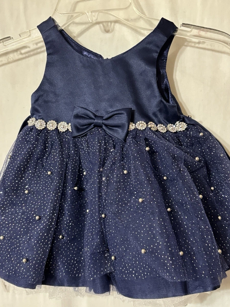 anthropologie blue embroidered dress American Retro Princess Puff Sleeve Dress – remulia main image 1