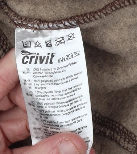 Chaqueta con capucha marrón Crivit para hombre talla M ajuste regular - Imagen 4 de 12