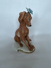 CAPODIMONTE GIUSEPPE CAPPE FIGUR HUND MIT SCHMETTERLING um 1959 - TOP
