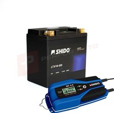 Shido Lithium Battery and DC4 Charger to fit Hyosung GV 650 Aquila 2004-2006