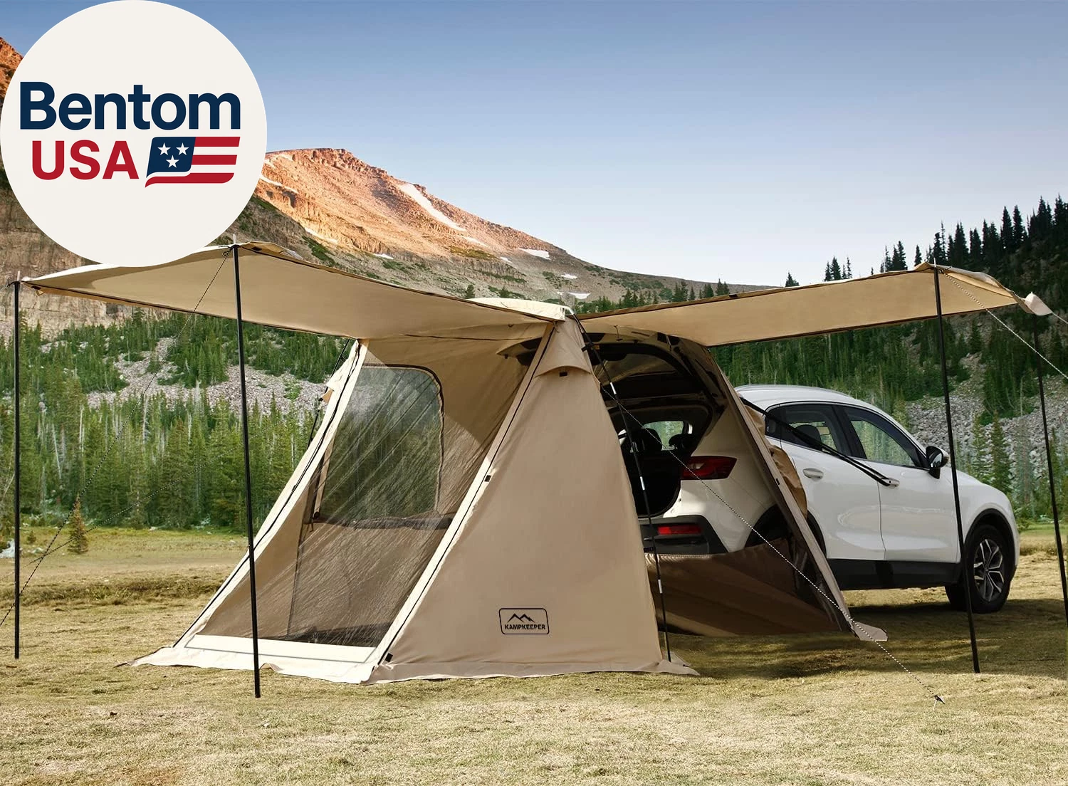 SUV Car Tent, Tailgate Shade Awning Tent for Camping, Vehicle Camping Tents Outd
