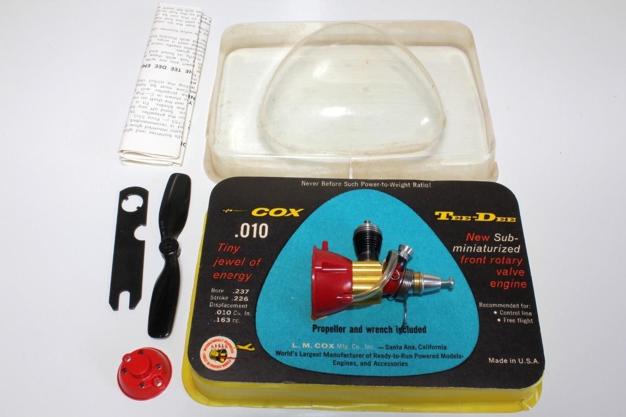 Very Rare Old Historical Vintage Cox Tee Dee .010 Glow Model Engine. NIP.