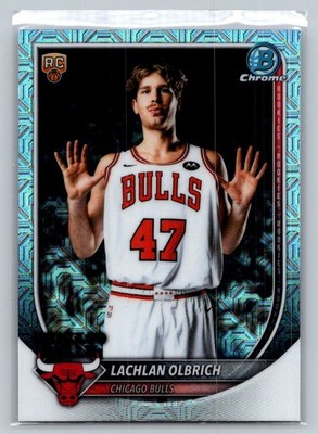 2025-26 Bowman Lachlan Olbrich Chrome Mojo Refractor #BCV-51 Chicago Bulls