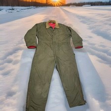 VTG Oshkosh B'Gosh Coveralls Union Made Sanforized Green Insulated Men's Sz 50
