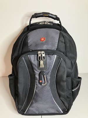SwissGear ScanSmart Laptop Backpack Black Gray TSA Travel Bag