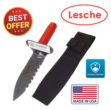 Lesche Heavy-Duty Digger - RIGHT SERRATED - FREE Sheath - FREE Fast Shipping 