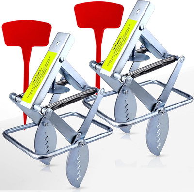 Mole Trap Scissor 2 Pack, Upgraded Mole Traps for Lawns That Kill Best, Galvaniz