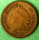 1864 BRONZE INDIAN HEAD PENNY FULL LIBERITY