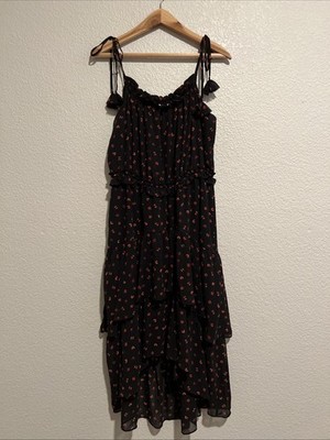 New Evie Dress Boho Festival Tiered Coastal Country Cottage Flowy Lined High Lo