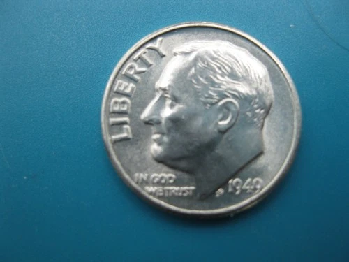 1949 Roosevelt Dime Gem BU+! "Key Date"