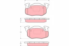 GDB1615 TRW brake pad set, disc brake for Citroën