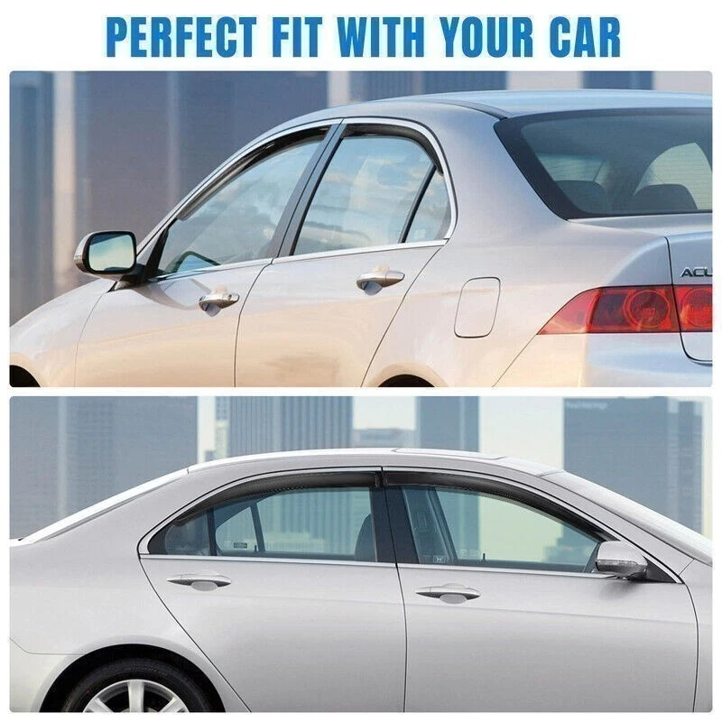 Para Honda Accord 1998-2002 sedán visera ventana sol lluvia deflector protectores 4 piezas Foto 4 de 4